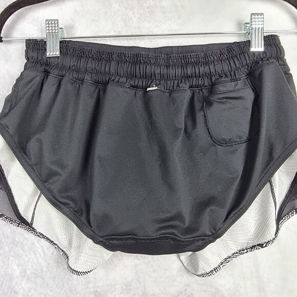 Lululemon Hotty Hot Shorts Womens 8 Black White Lined 2" Regular Gym Running - Picture 15 of 16